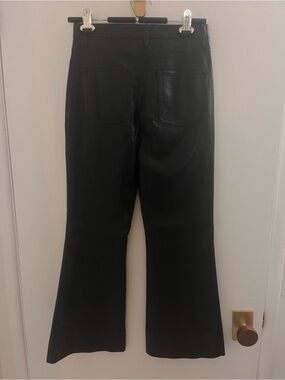 Wilfred Black Faux Leather Flare Pants